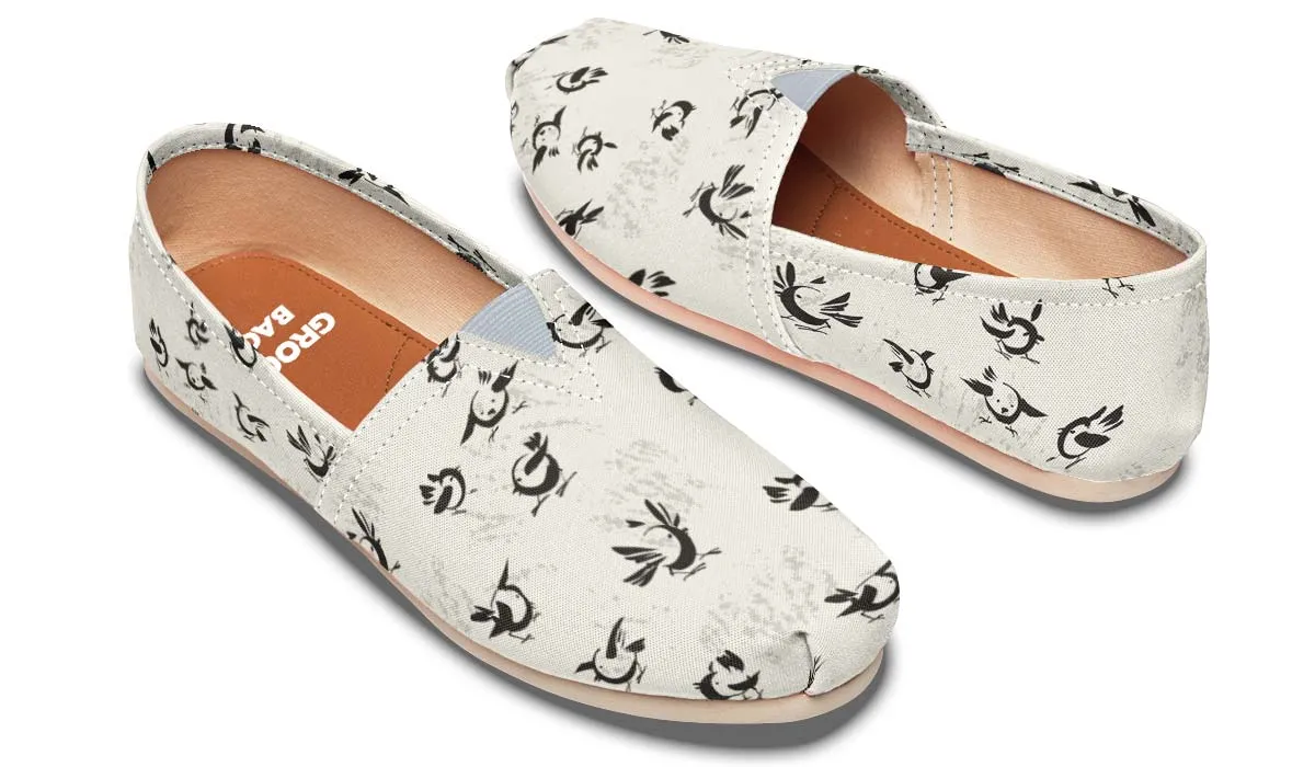 Abstract Bird Pattern Casual Shoes