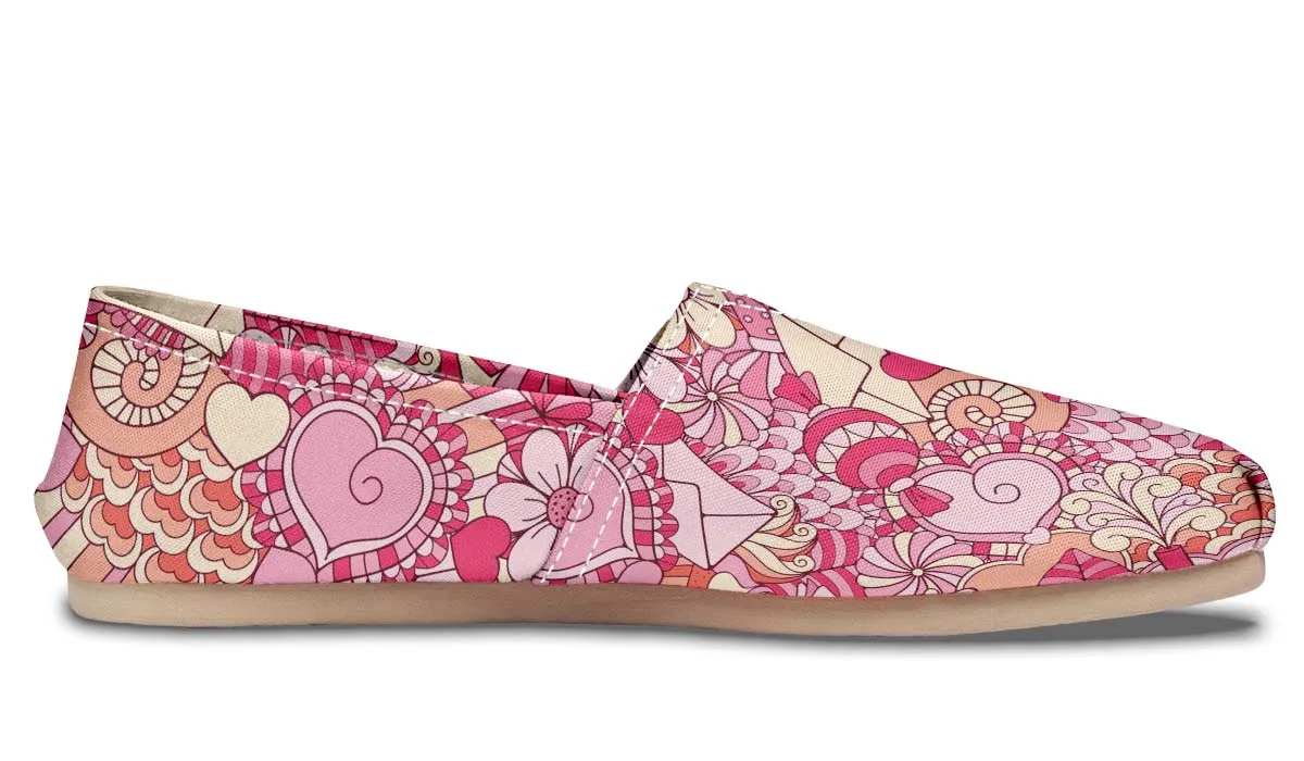 Abstract Valentine's Day Casual Shoes