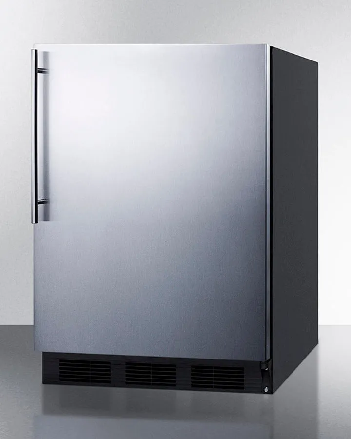 Accucold 24" Wide All-Refrigerator, ADA Compliant Stainless Steel Door