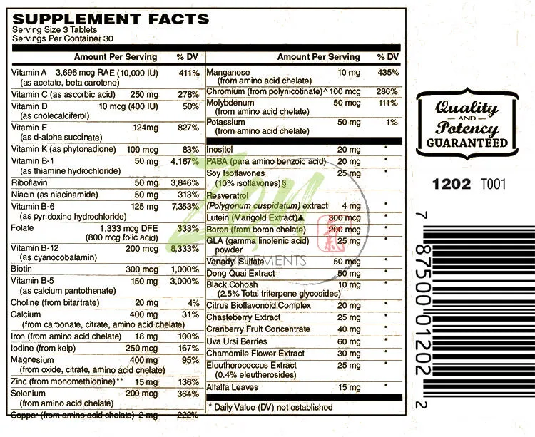 Active Woman’s Multi-Vitamin - 90 Tabs