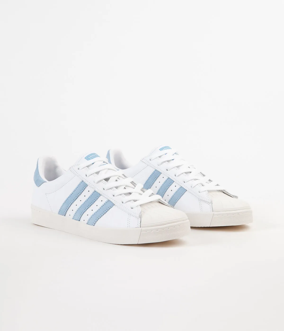 Adidas x Krooked Superstar Vulc Shoes - FTW White / Customised / Chalk White