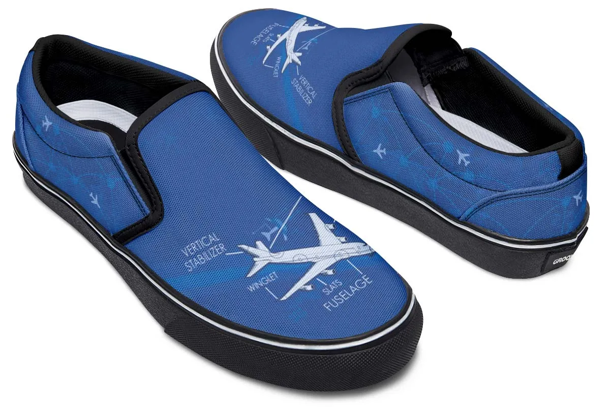 Airplane Diagram Slip-On Shoes