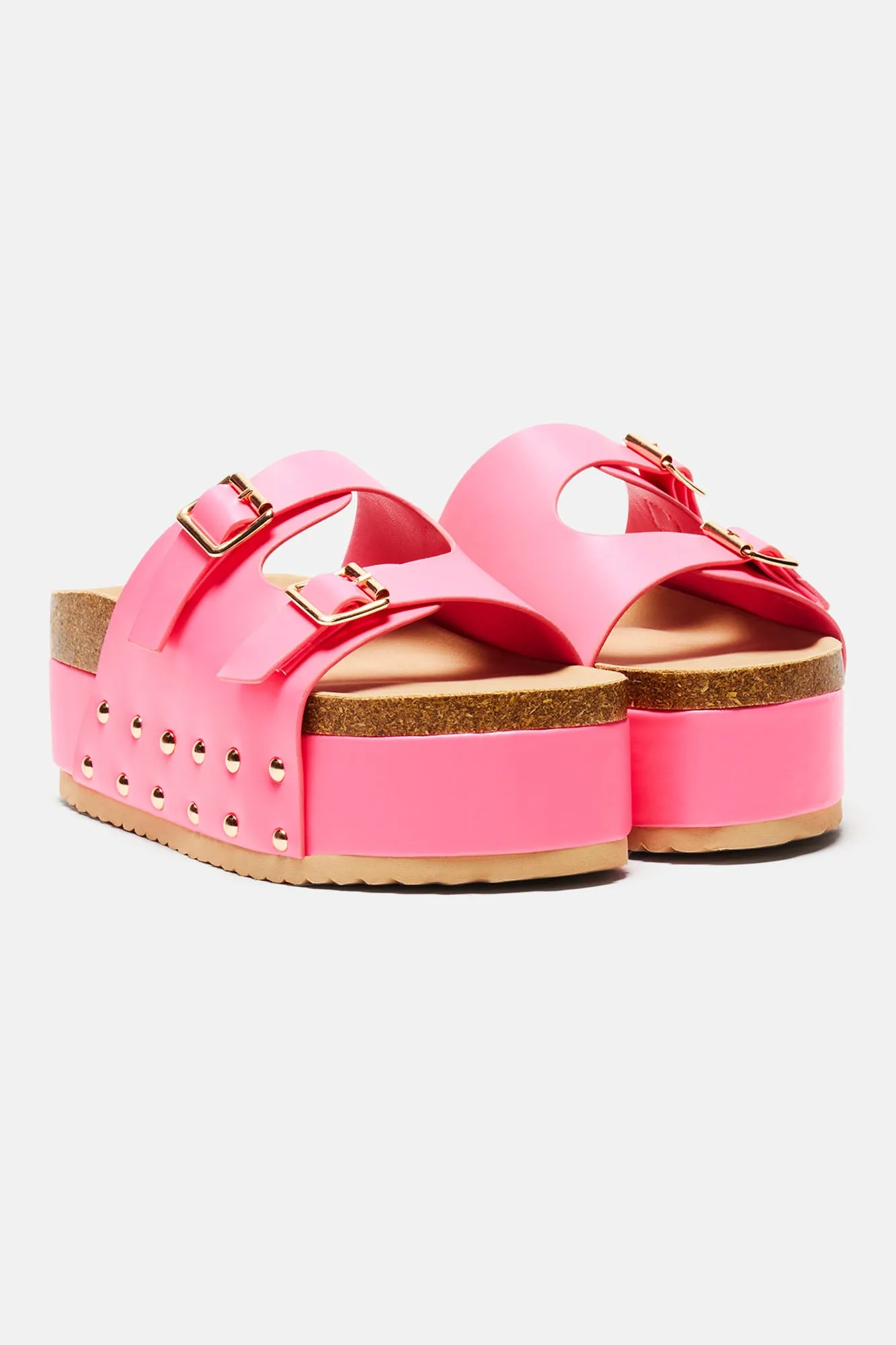 Almost Daily Flatform Sandals - Pink