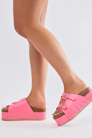 Almost Daily Flatform Sandals - Pink