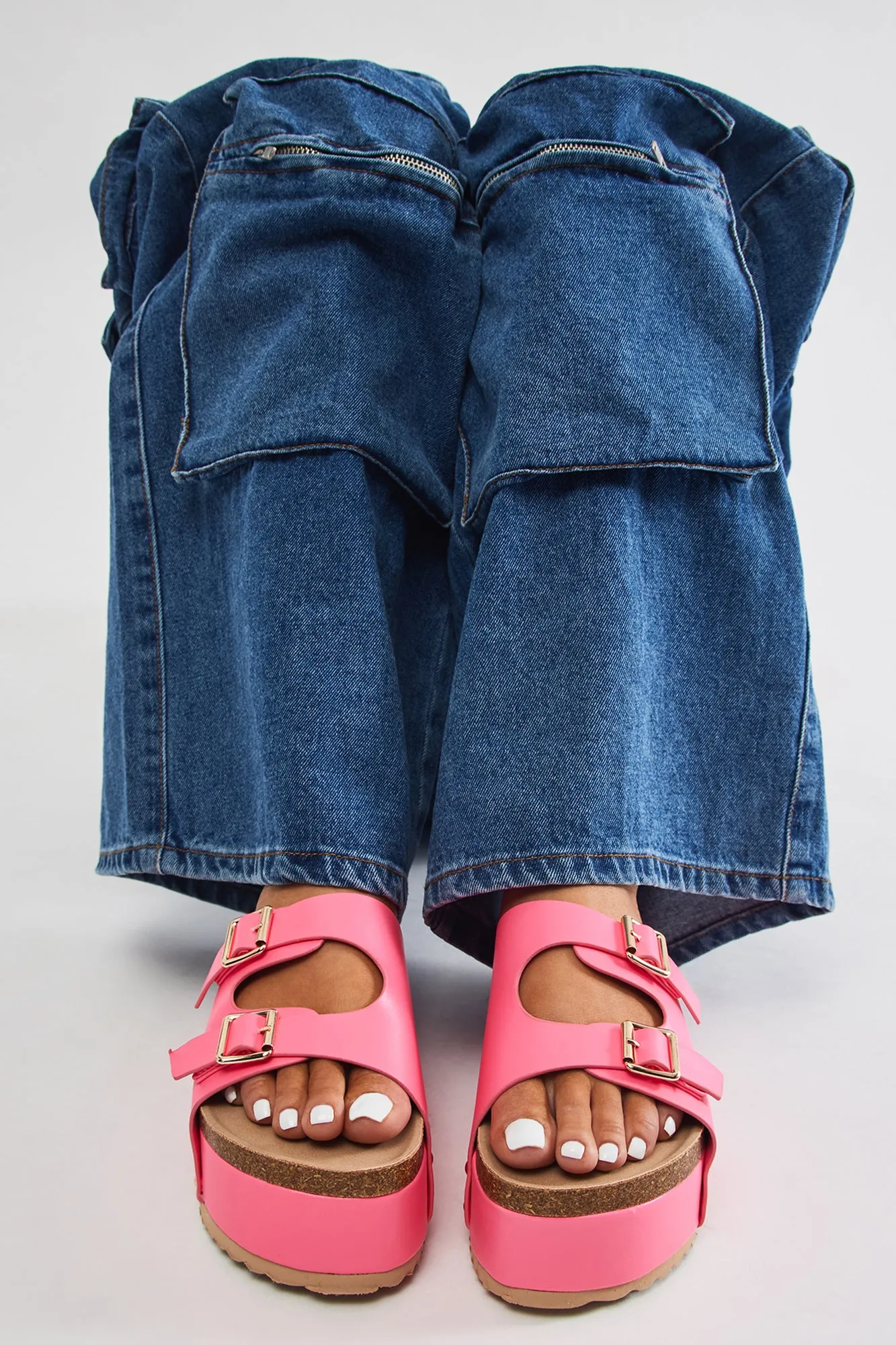 Almost Daily Flatform Sandals - Pink