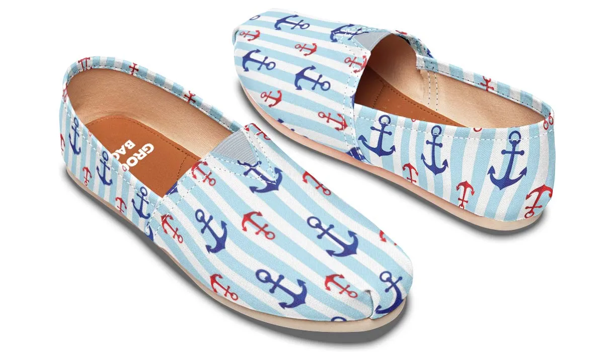 Anchor Pattern Casual Shoes