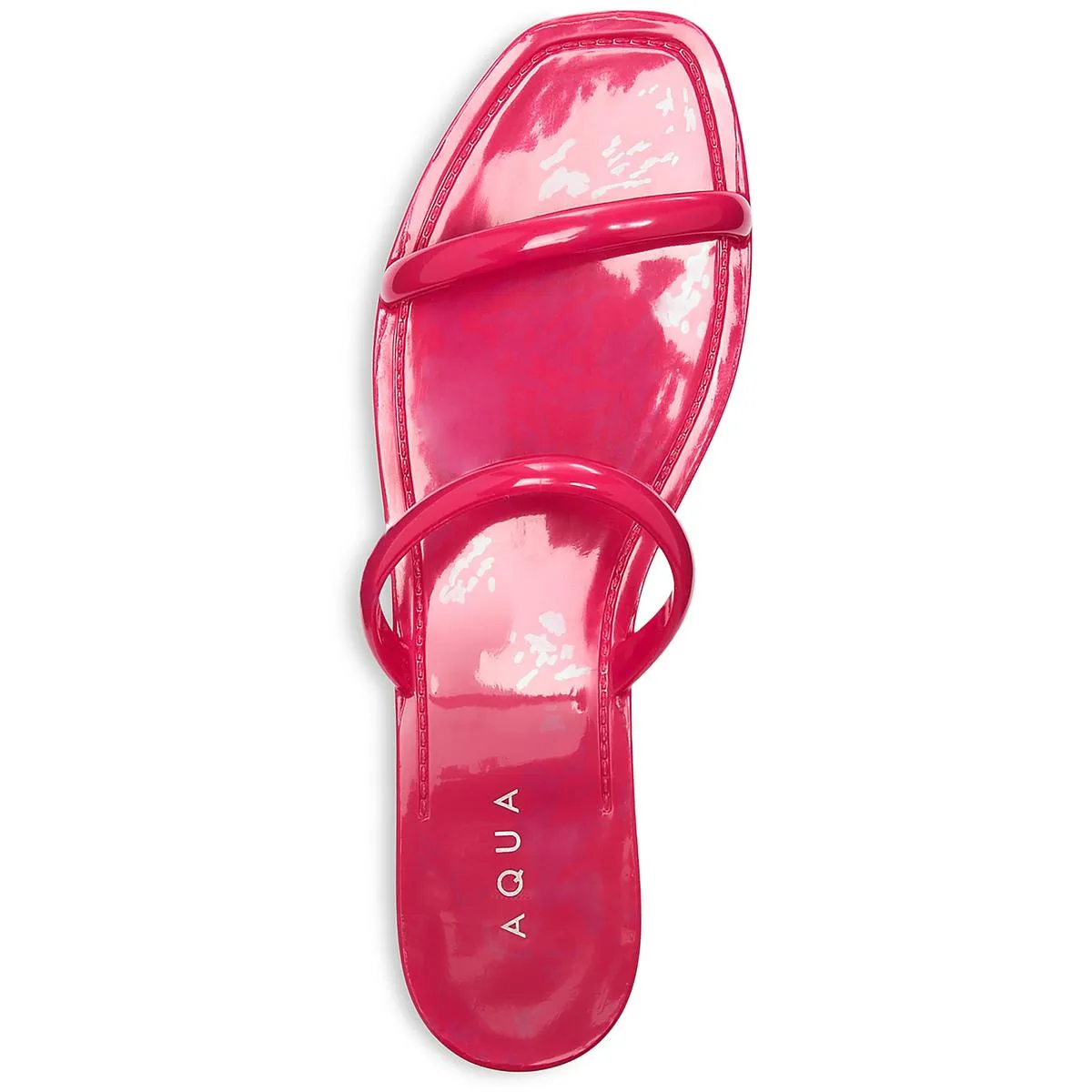 Aqua Womens Metallic Slip On Jelly Sandals