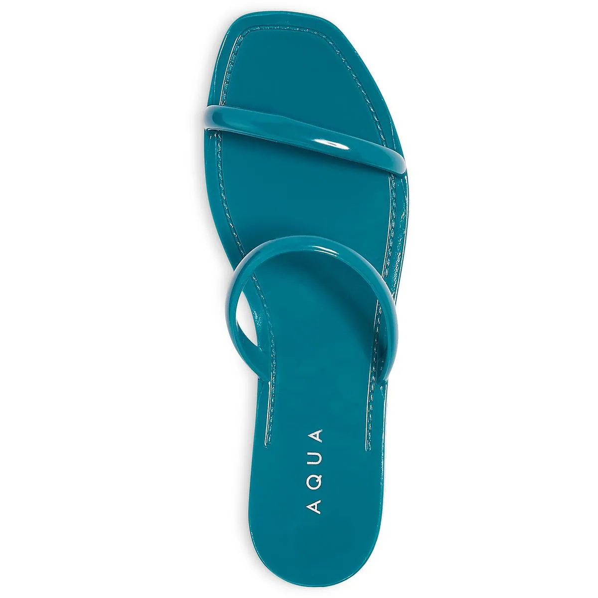 Aqua Womens Metallic Slip On Jelly Sandals