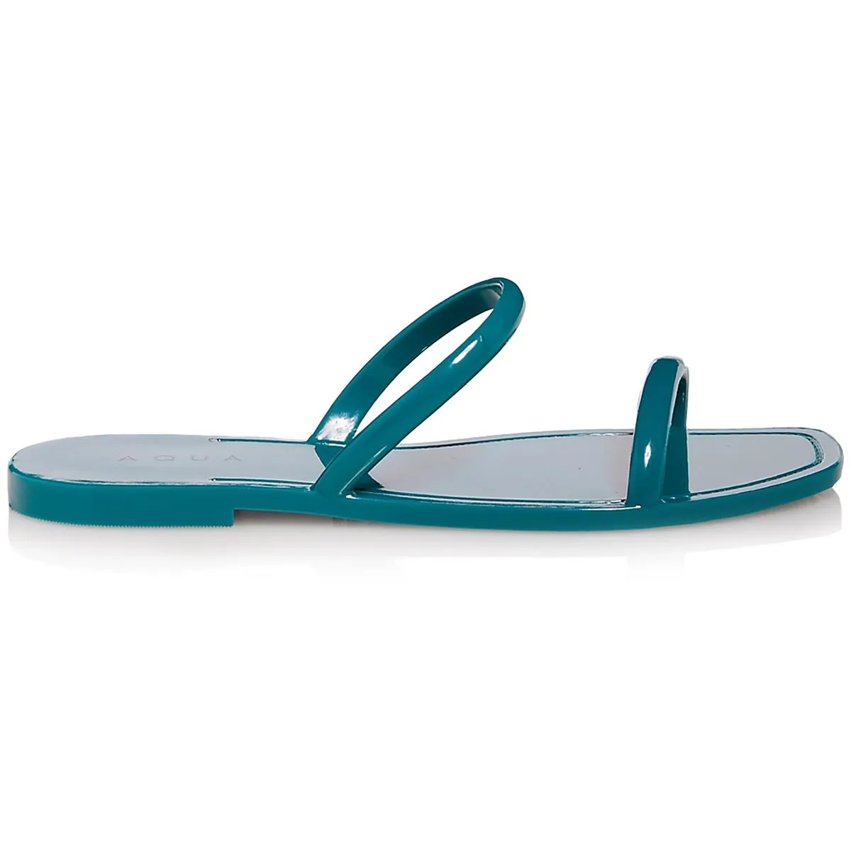 Aqua Womens Metallic Slip On Jelly Sandals