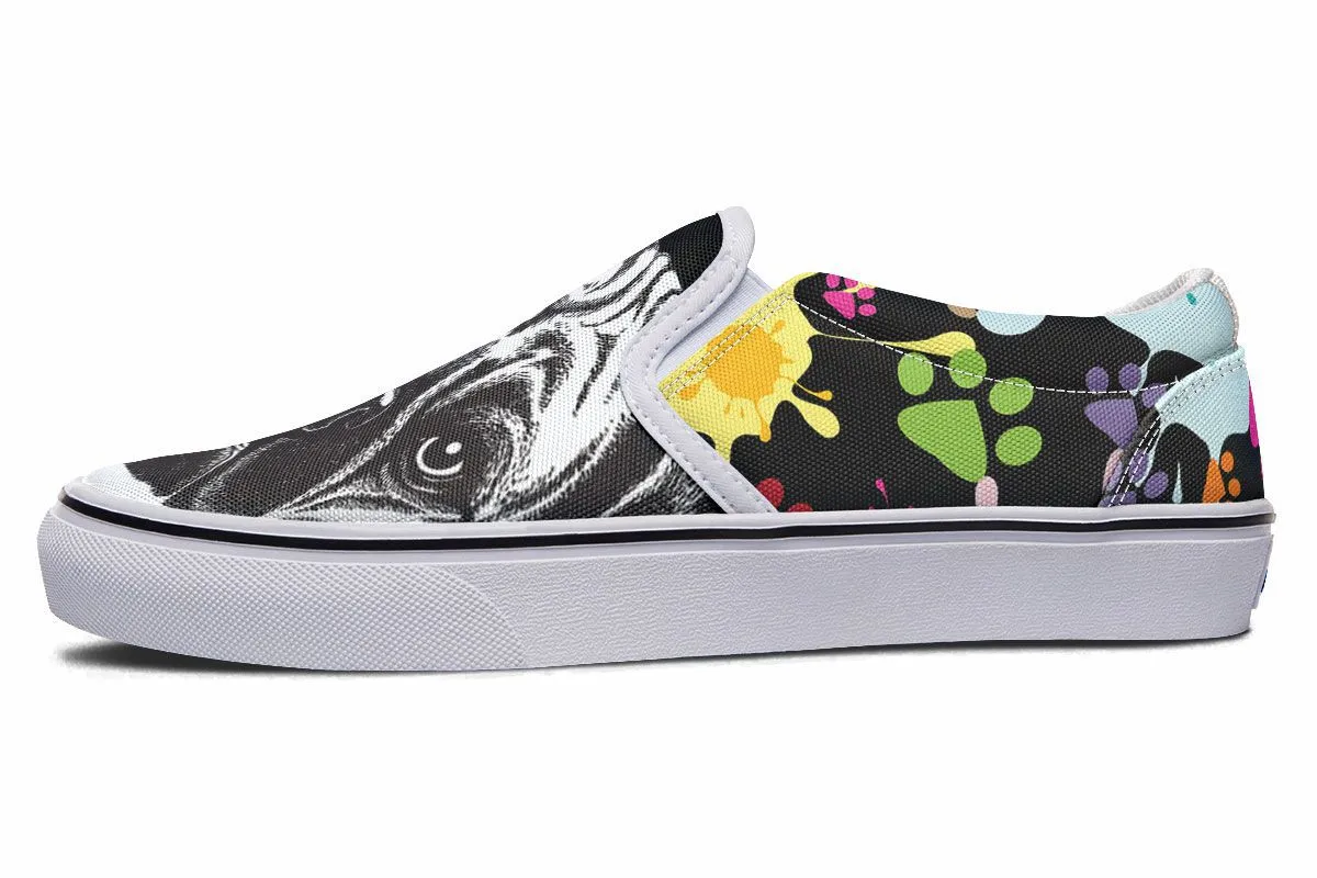 Artsy Pug Slip-On Shoes