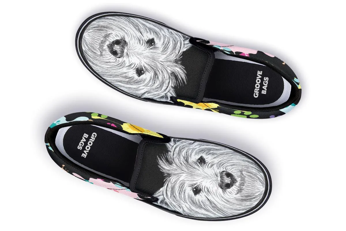 Artsy Westie Slip-On Shoes