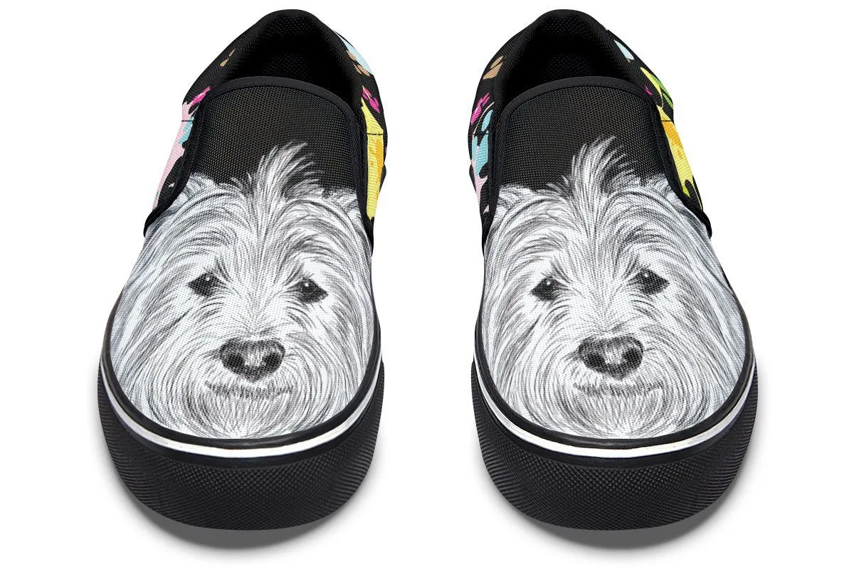 Artsy Westie Slip-On Shoes