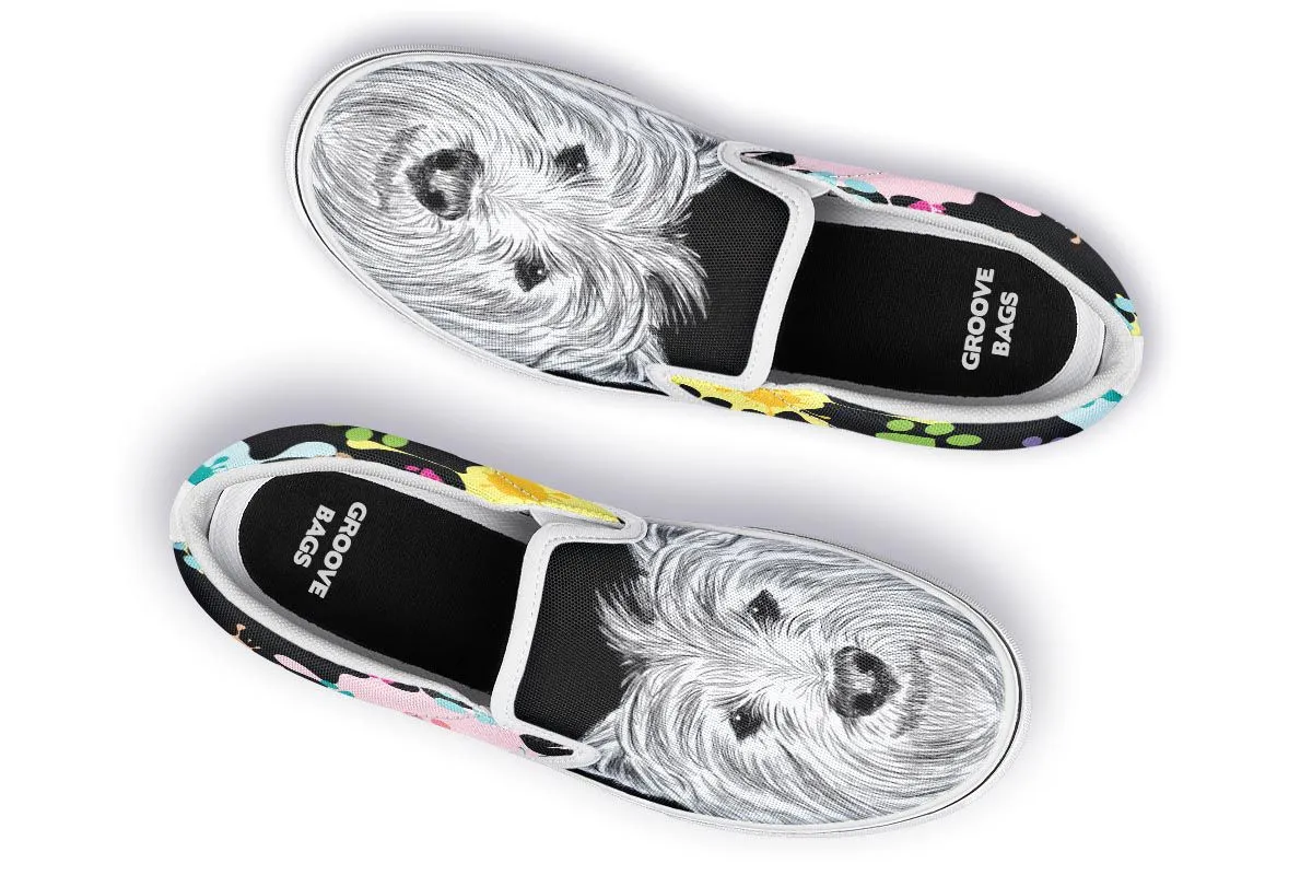 Artsy Westie Slip-On Shoes