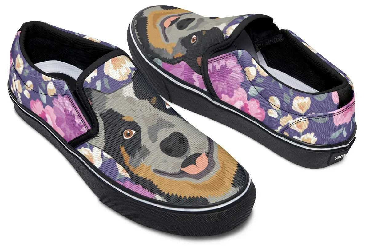 Australian Cattle Dog Portrait Slip-On Shoes