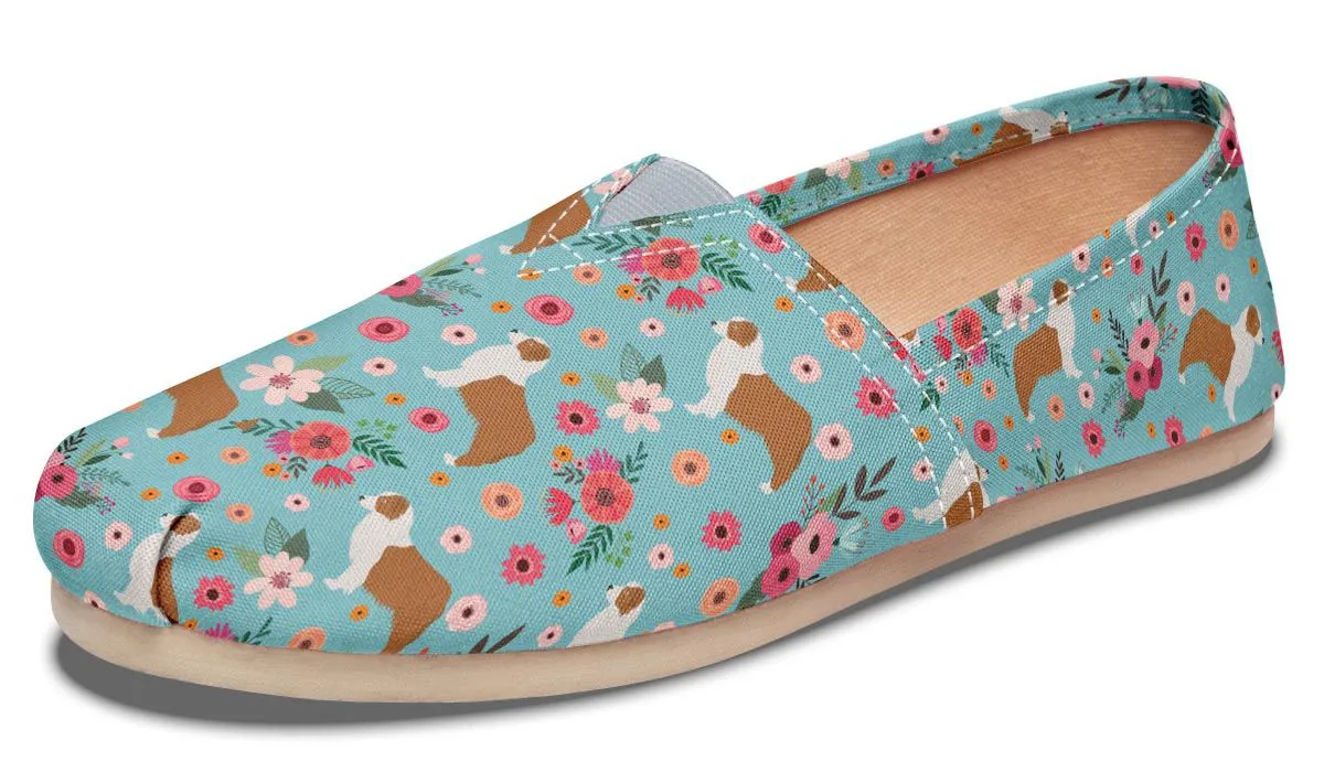 Australian Shepherd Flower Casual Shoes