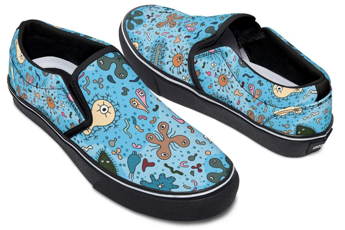 Bacteria Pattern Slip-On Shoes