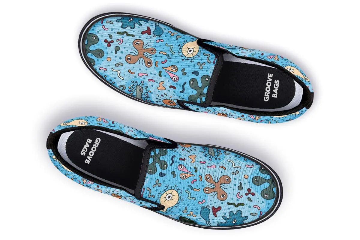 Bacteria Pattern Slip-On Shoes