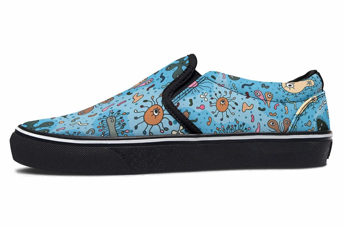 Bacteria Pattern Slip-On Shoes