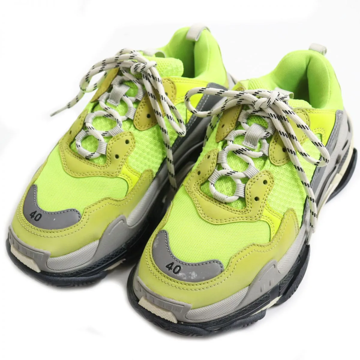 Balenciaga Triple S Sneakers Neon Yellow Gray