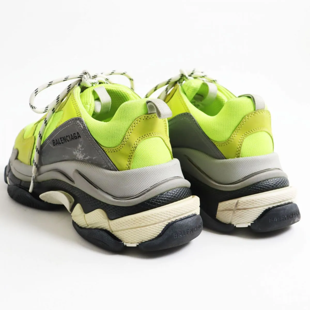 Balenciaga Triple S Sneakers Neon Yellow Gray