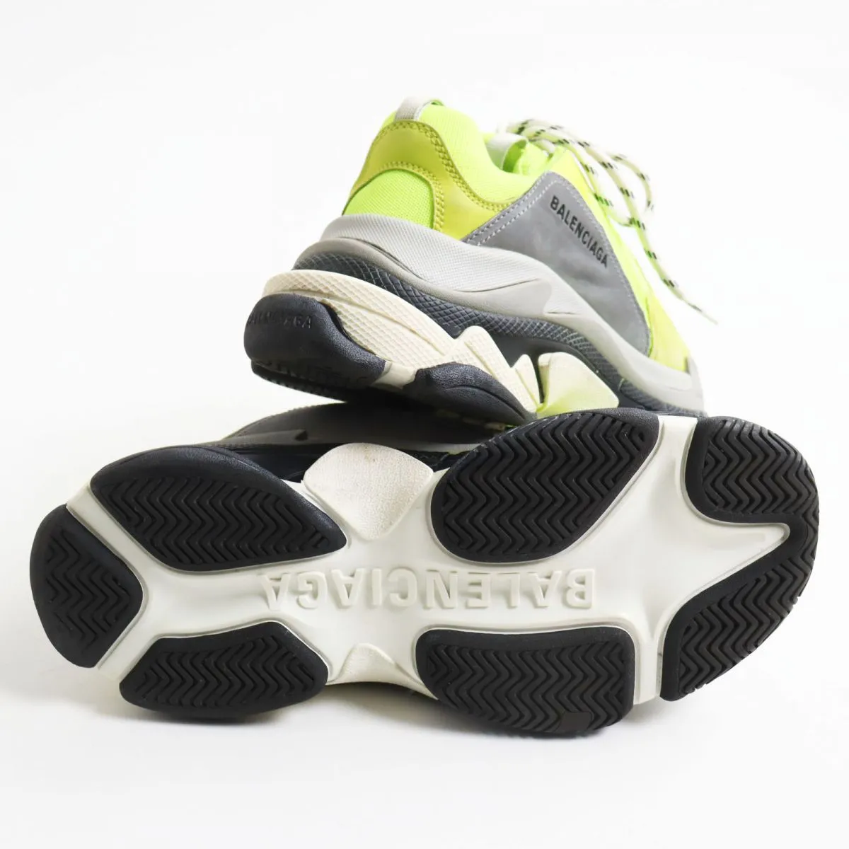 Balenciaga Triple S Sneakers Neon Yellow Gray