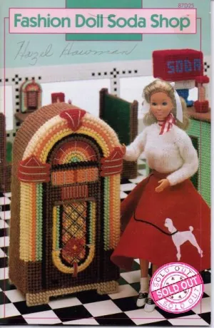 Barbie Soda Shop Restaurant Furniture Fashion Doll Plastic Canvas Pattern Annie's Attic 1989