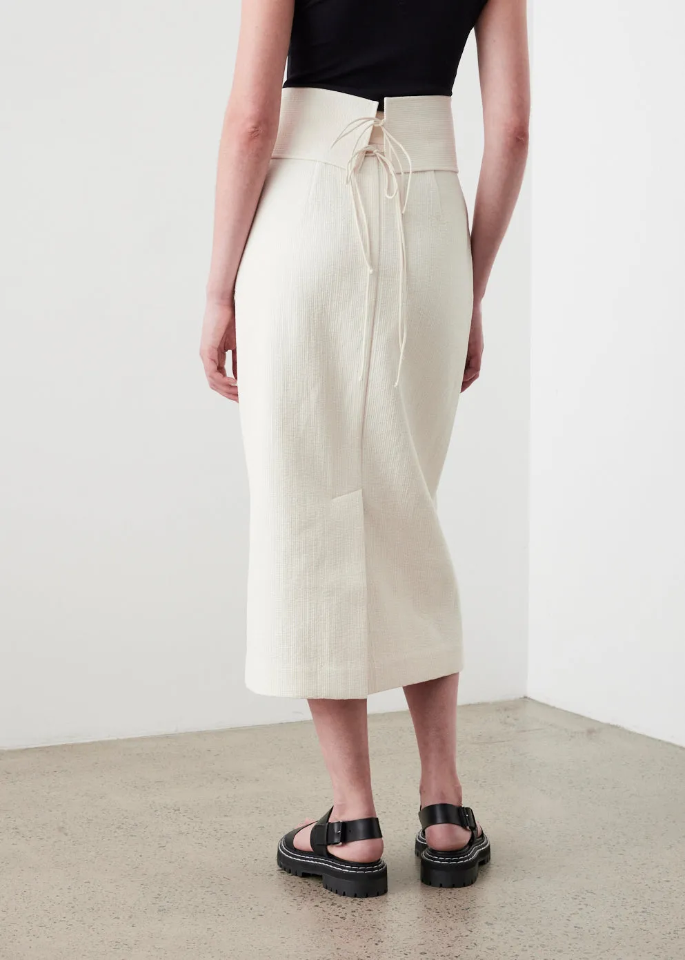 Belted Cotton Skirt