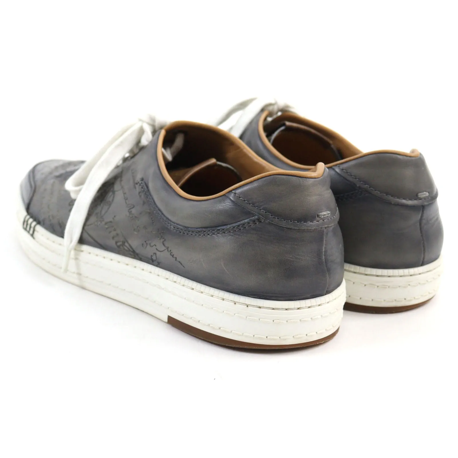 Berluti Scritto Leather Sneakers Gray 8