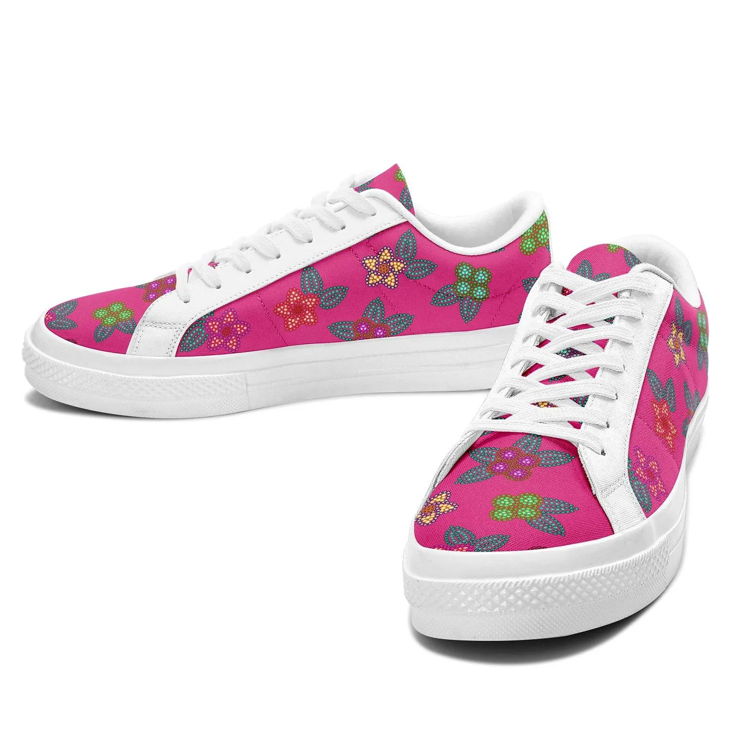 Berry Flowers Aapisi Low Top Canvas Shoes White Sole