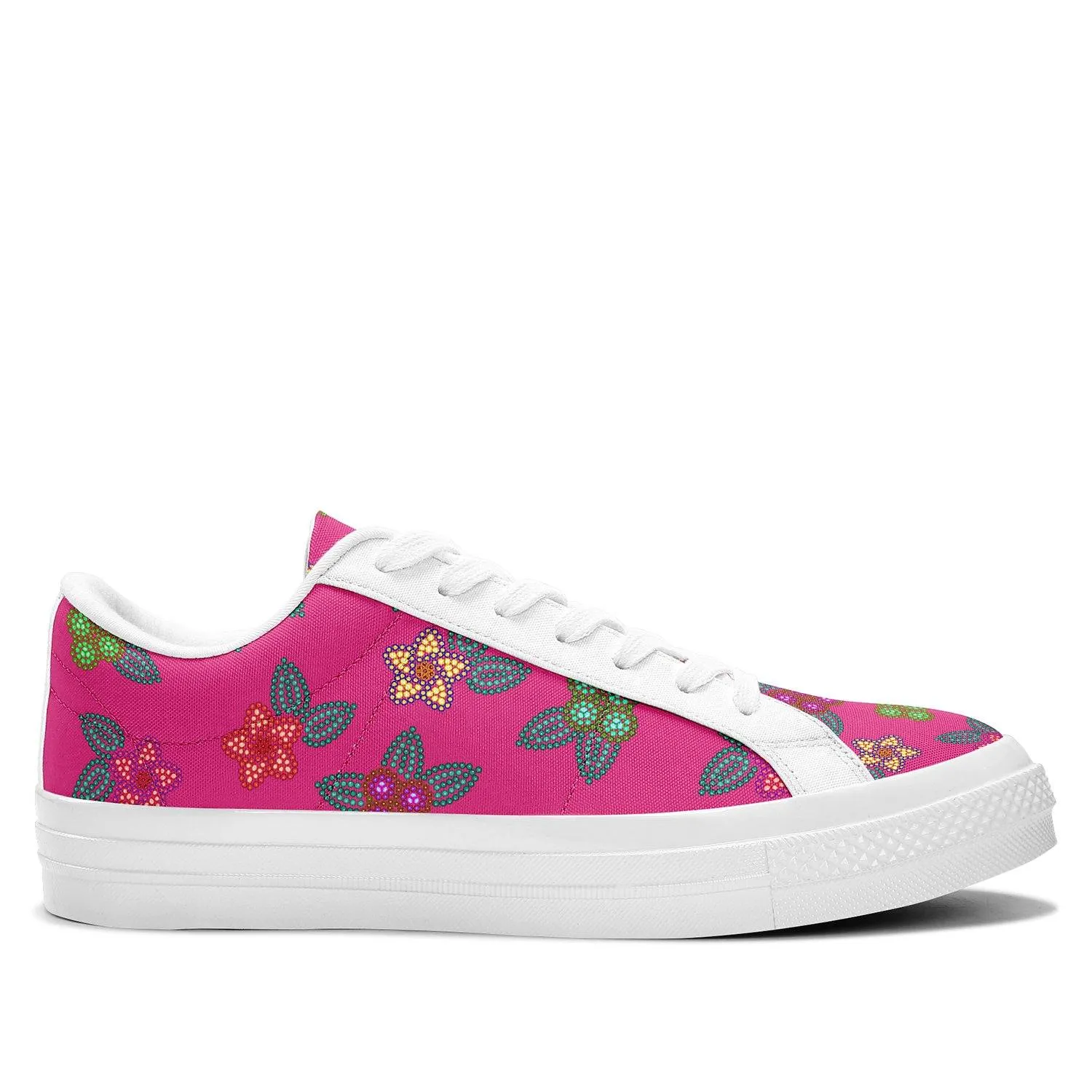 Berry Flowers Aapisi Low Top Canvas Shoes White Sole