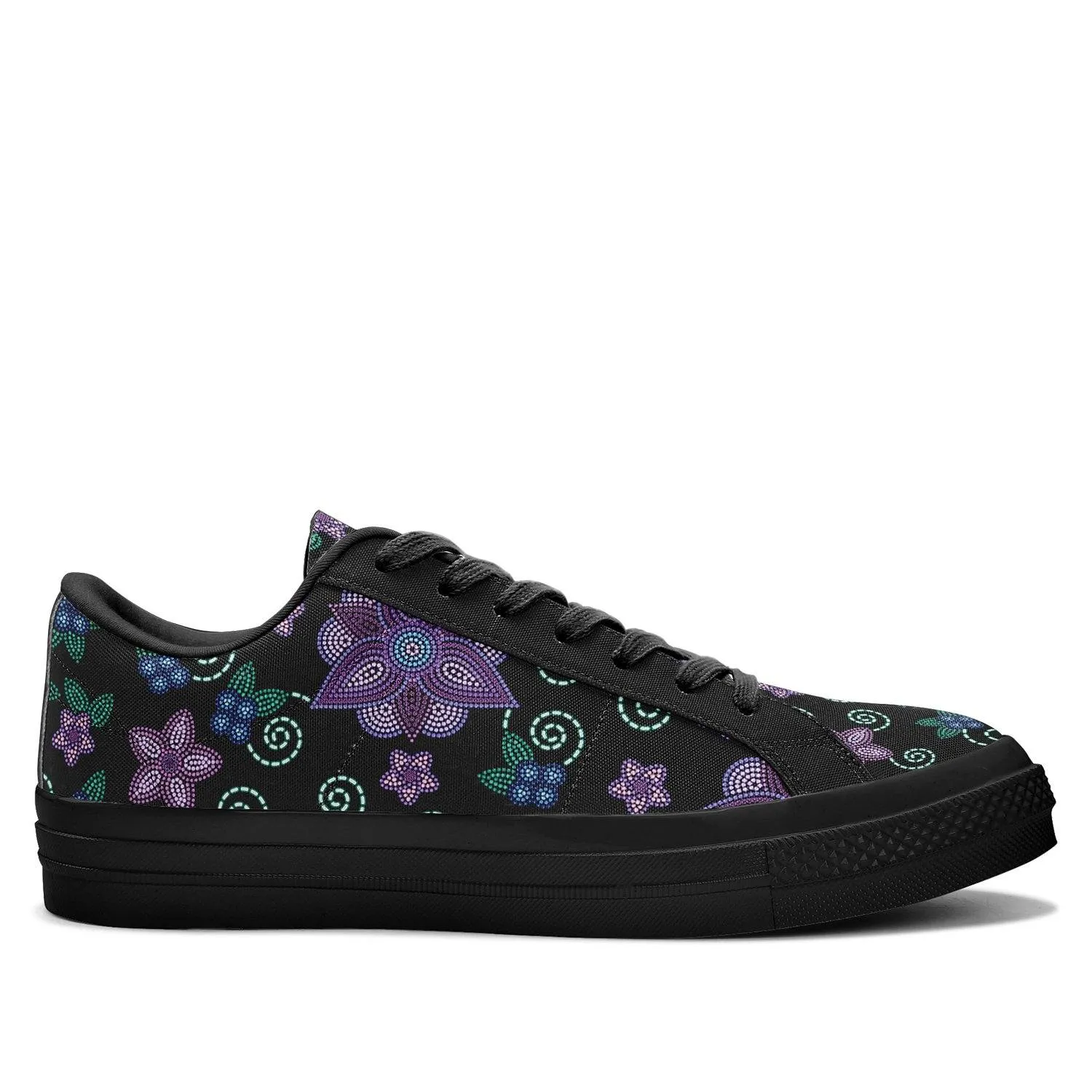 Berry Picking Aapisi Low Top Canvas Shoes Black Sole