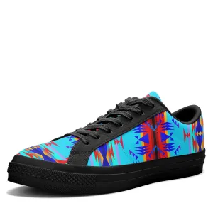 Between the Mountains Blue Aapisi Low Top Canvas Shoes Black Sole