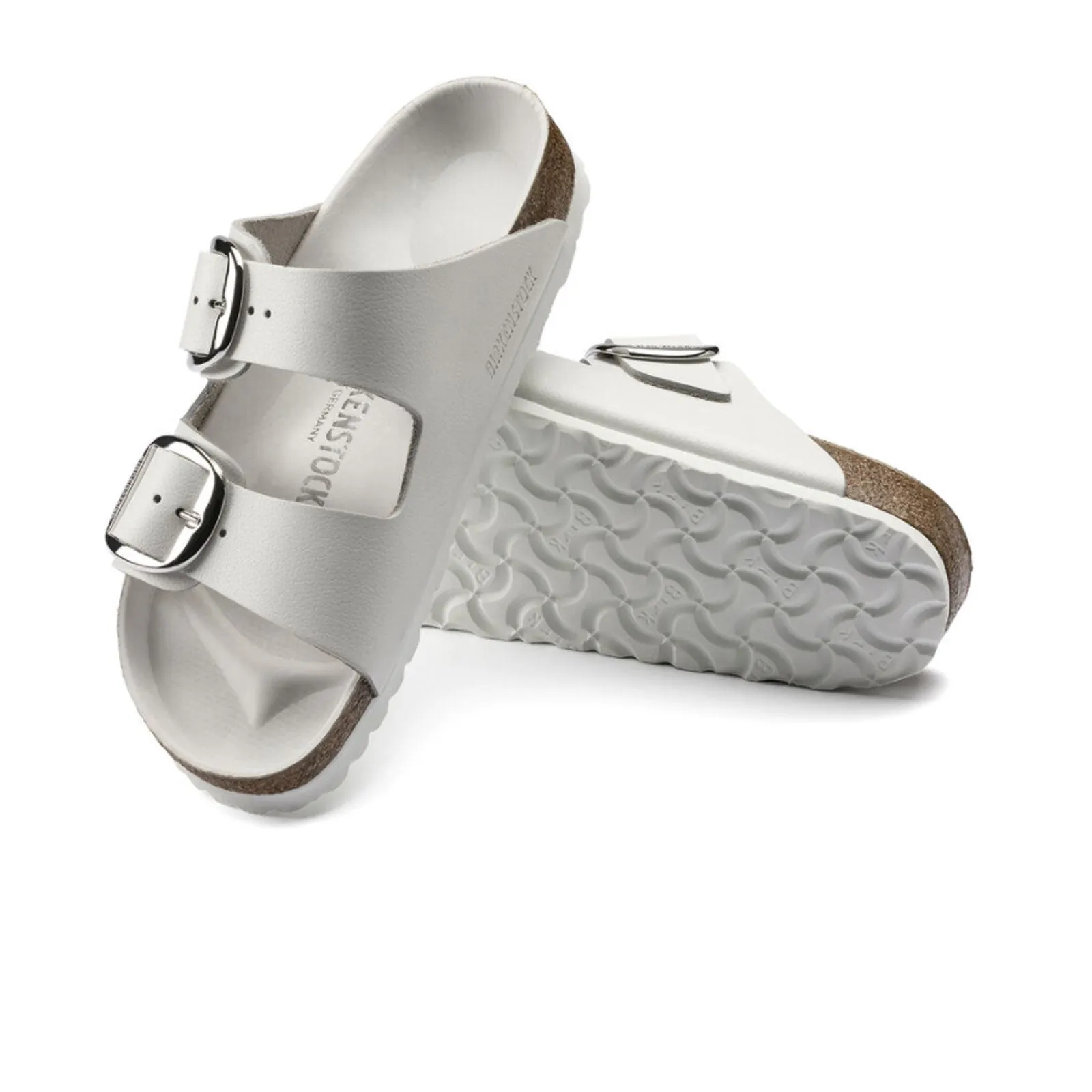 Birkenstock Arizona Big Buckle Slide Sandal (Women) - White Smooth Leather