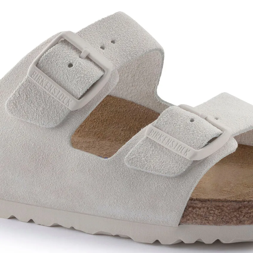 Birkenstock Arizona Soft Footbed - Antique White Suede