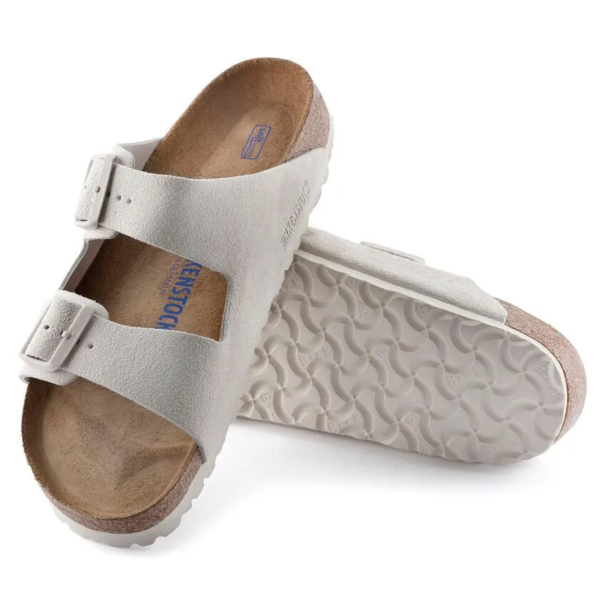 Birkenstock Arizona Soft Footbed - Antique White Suede