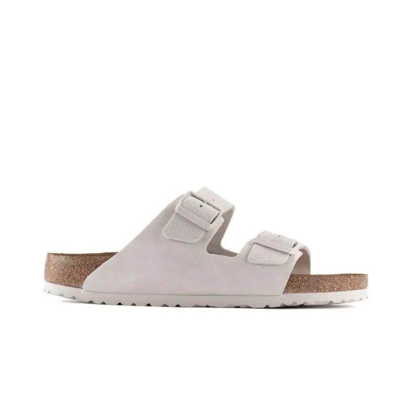 Birkenstock Arizona Soft Footbed - Antique White Suede