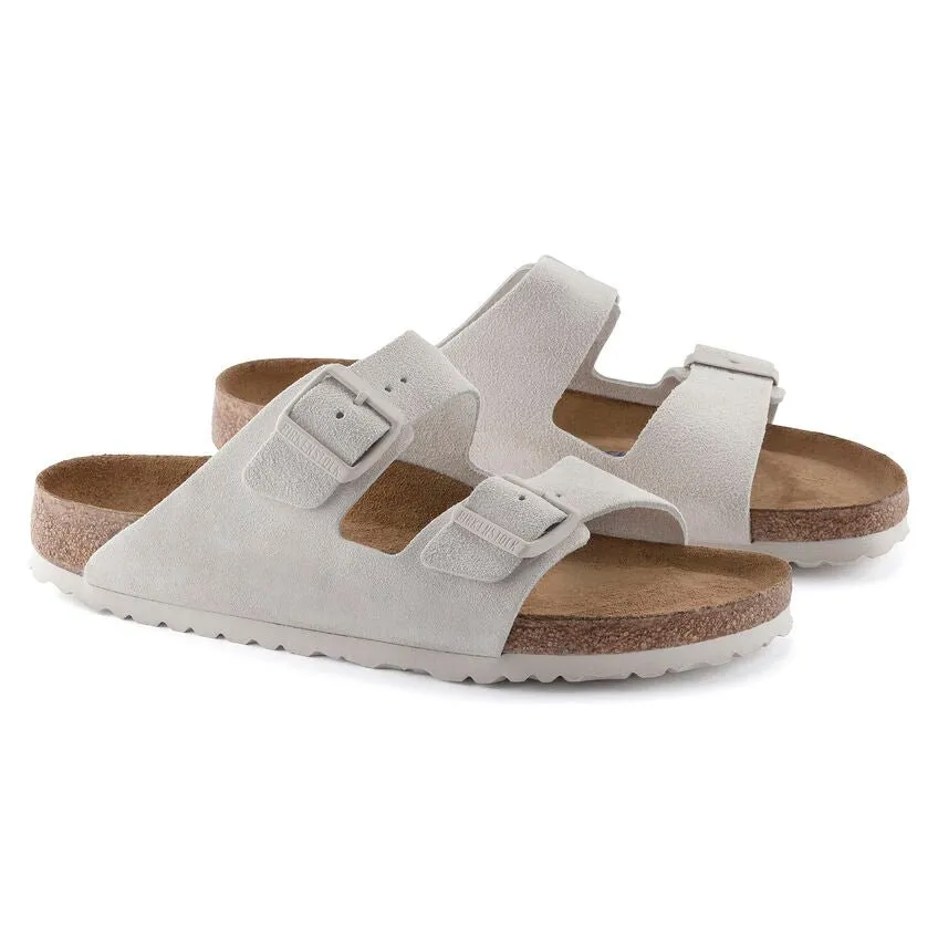 Birkenstock Arizona Soft Footbed - Antique White Suede