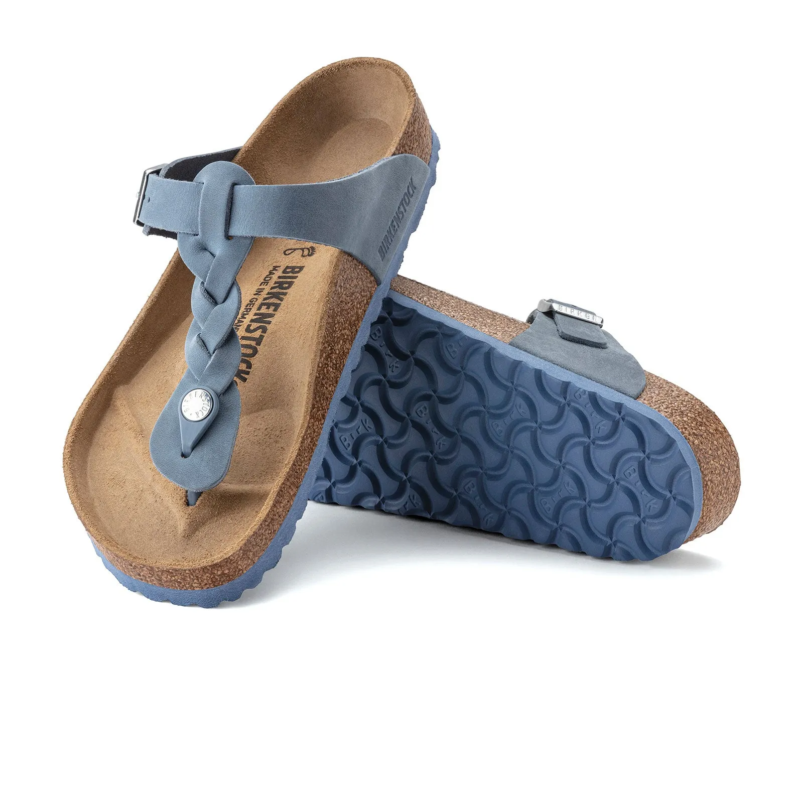 Birkenstock Gizeh Braid Sandal (Women) - Dusty Blue Oiled Leather