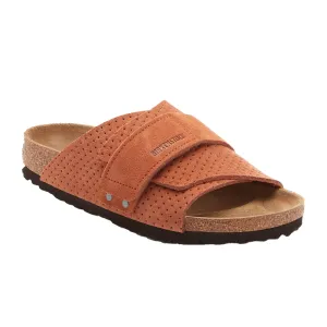 Birkenstock Kyoto Narrow Slide Sandal (Women) - Dotted Burnt Orange Suede