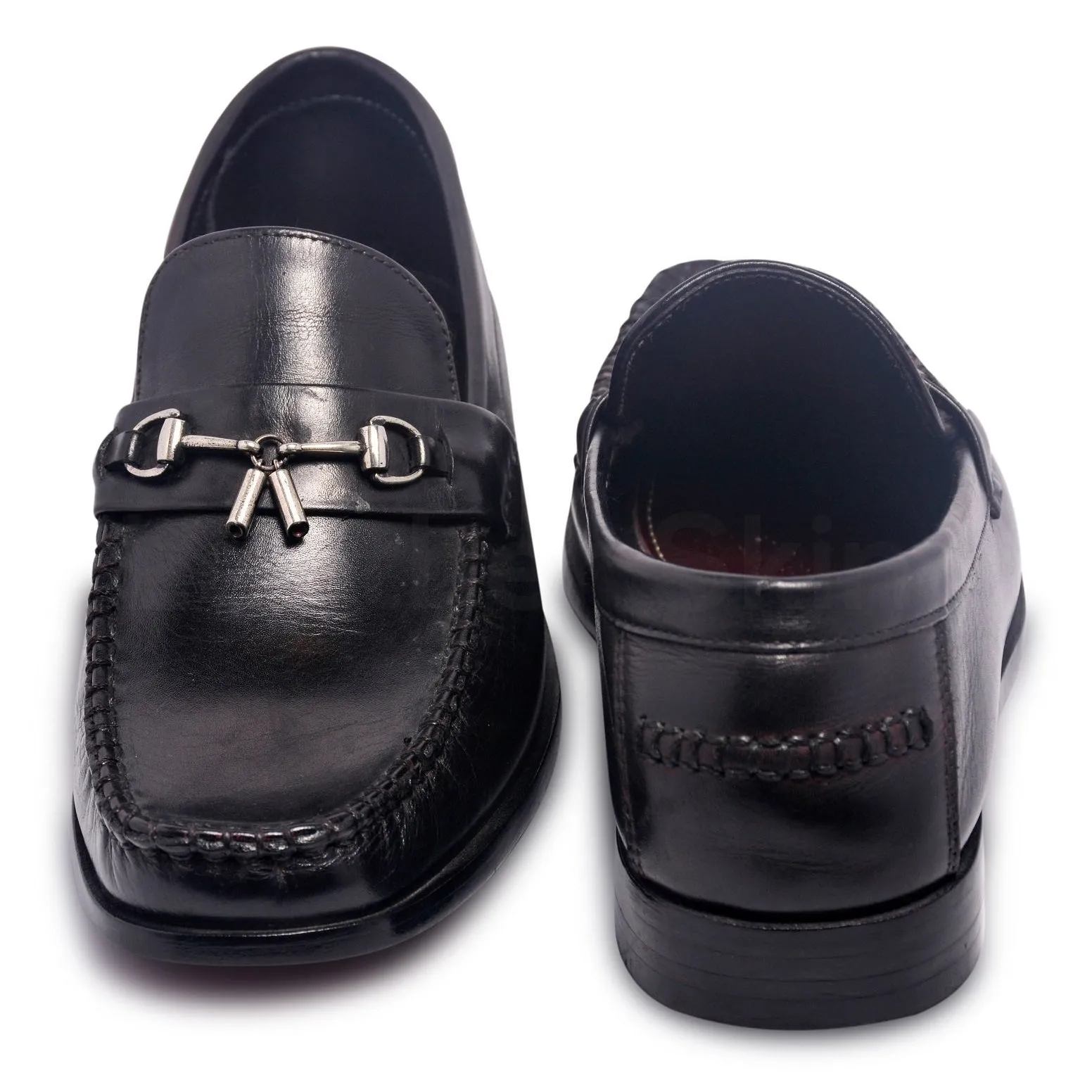 Bit Loafer Slip-On Genuine Shoes with Metal Tassels for Mens