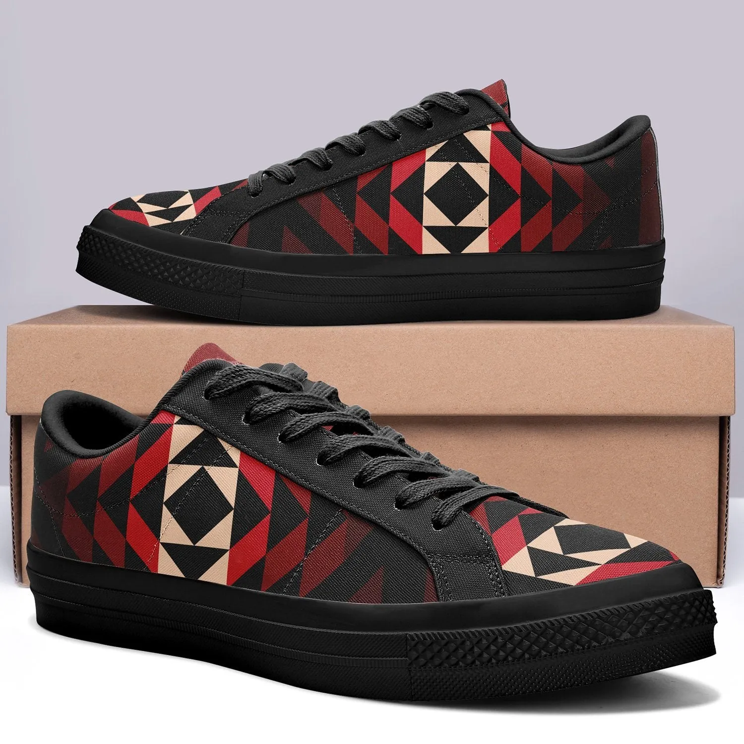 Black Rose Aapisi Low Top Canvas Shoes Black Sole