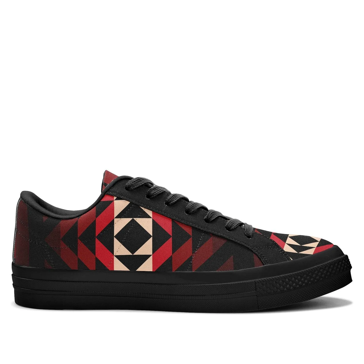 Black Rose Aapisi Low Top Canvas Shoes Black Sole