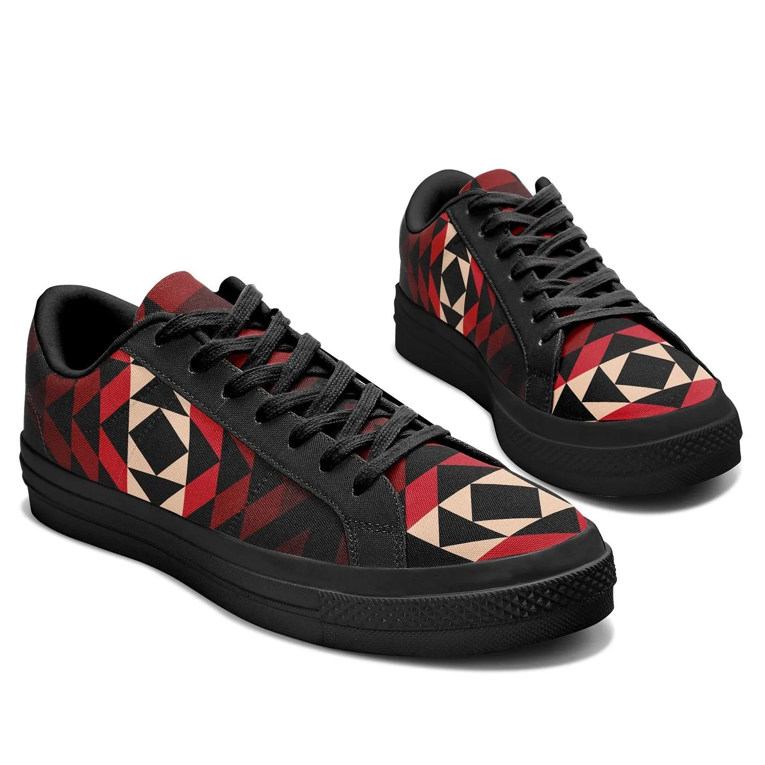 Black Rose Aapisi Low Top Canvas Shoes Black Sole