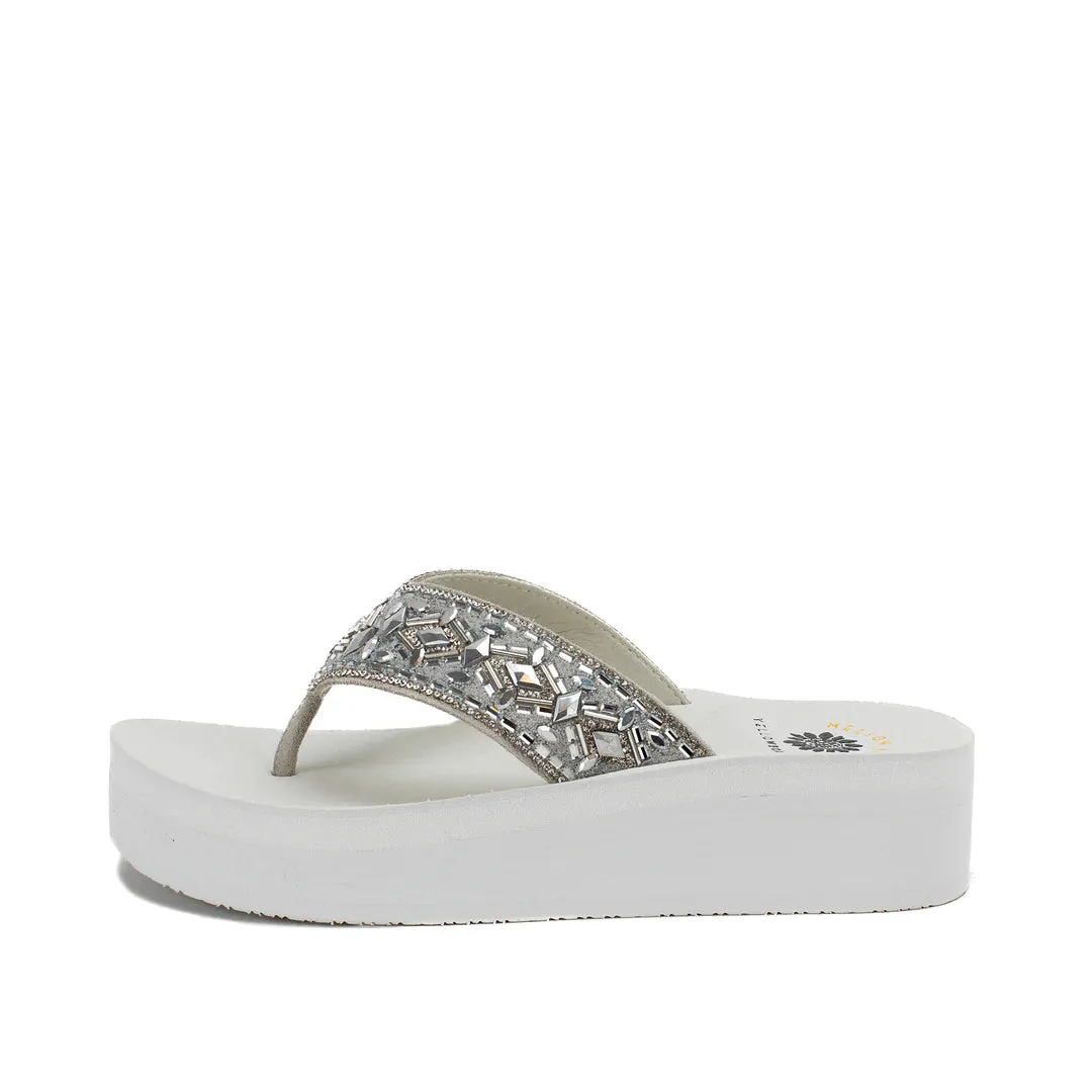 Blaine Flatform Sandal - White