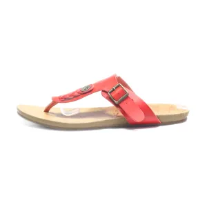 Blowfish Malibu Flat Sandals Leather Red Colour For Women