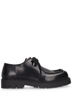 Bottega Veneta   45mm Haddock leather lace-up shoes 