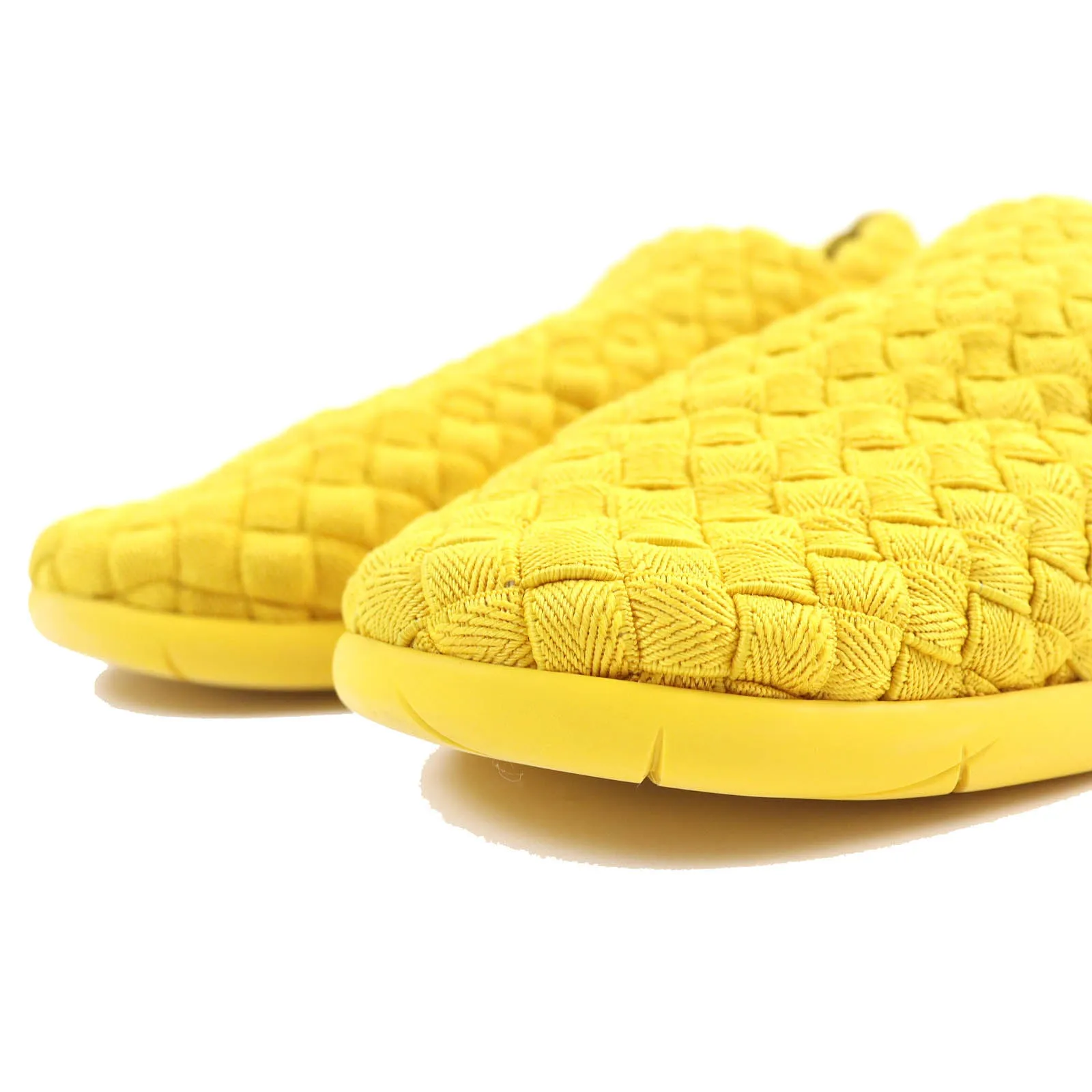 Bottega Veneta Intrecciato Knit Sneakers Yellow 41