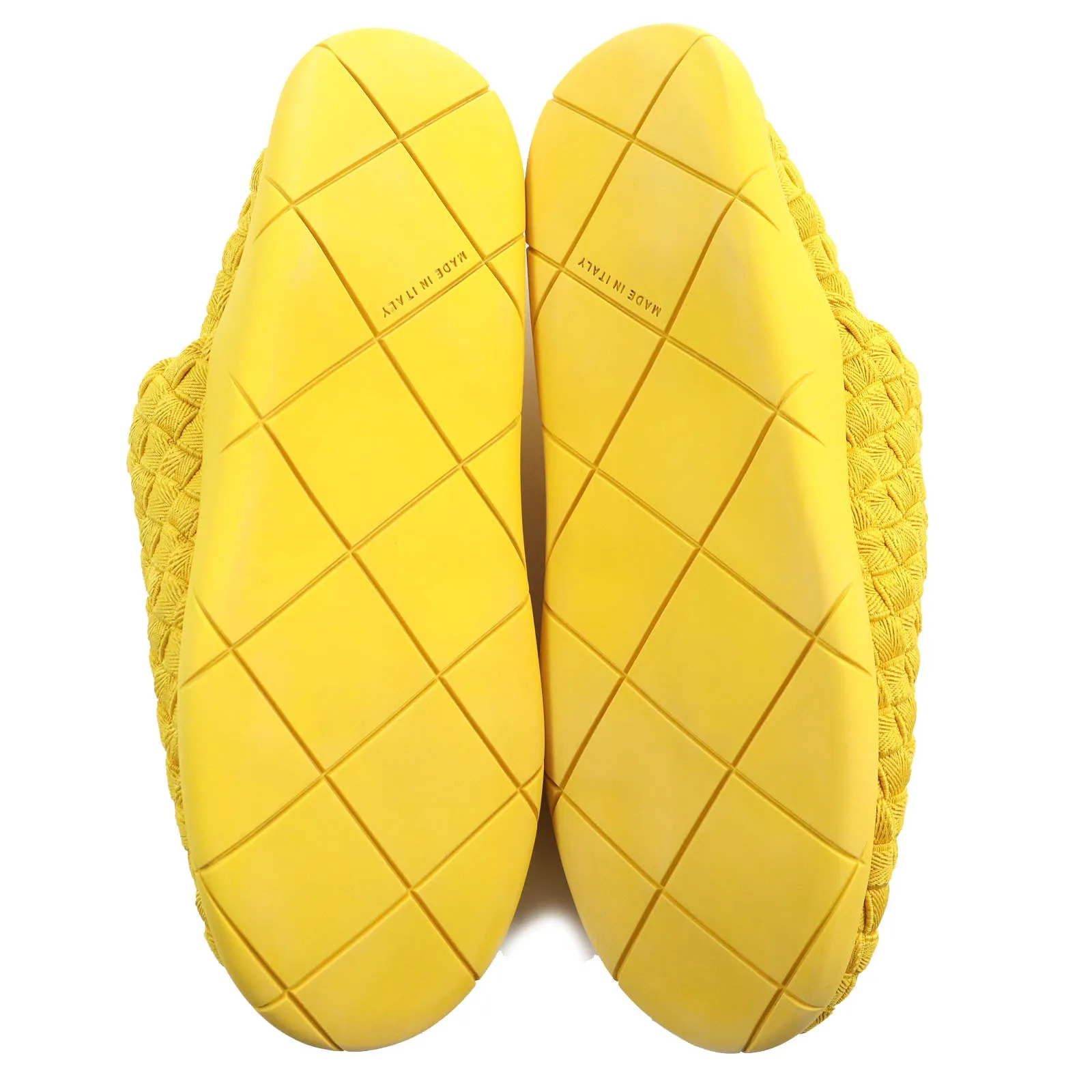 Bottega Veneta Intrecciato Knit Sneakers Yellow 41