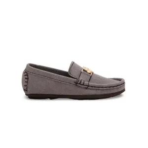 Boys Grey Formal Moccasin KD0400