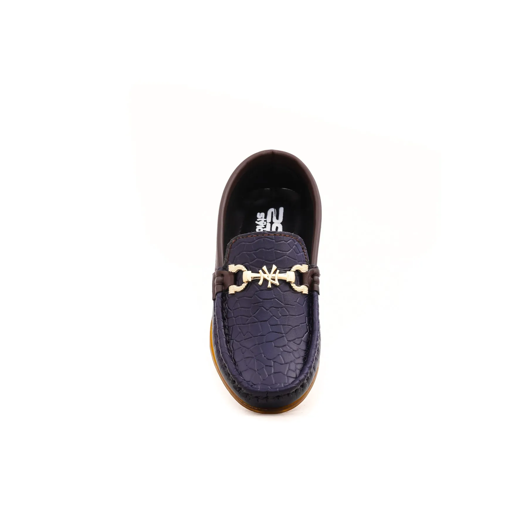 Boys Navy Formal Moccasin KD0402